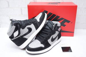 53【1円～】NIKE ナイキ Womens Air Jordan1 Retro High OG Medium Grey 黒タグ AJ1 エアジョーダン スニーカー ブラック グレー 25.5cm