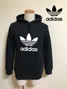 【新品】 adidas originals TREFOIL HOODIE アディダス オリジナルス トレフォイル フーディ スウェットパーカ プルオーバ 長袖 サイズL 黒