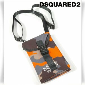 新品1円～★定価3.7万 DSQUARED2 ディースクエアード トラベル ネック ウォレット ショルダー Ceresio 9 Camo Travel Neck Wallet◆S1059◆