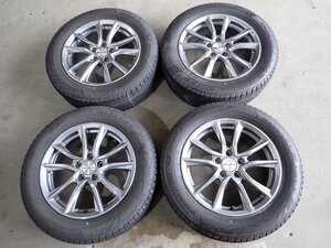 YS14366【送料無料215/60R17】ホンダ純正 Modulo CR-V クロスロード BS VRX3 中古スタッドレス ★17×6.5J 114.3/5H ET45★1円スタート