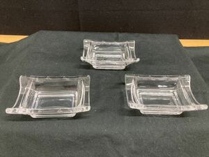 狩) ⑭ 中古品 ガラス製 小鉢 小皿 透明 食器 25点 まとめ売り店舗 業務用 厨房 20240201 (番)