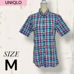 UNIQLO ユニクロ シャツ チェック カラフル 半袖 シンプル 着回し