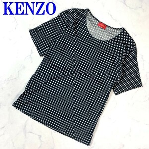 KENZO ケンゾー ドット 半袖Tシャツ ブラックカジュアル コットン100％２ C689