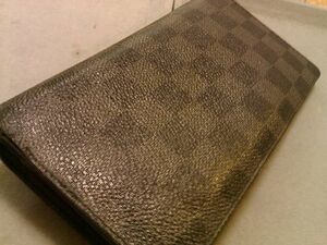 ★送料無料即決★LOUIS VUITTON(ルイ　ヴィトン) ダミエ・グラフィット 長財布　ポルトフォイユ・ブラザ N62665 難有品