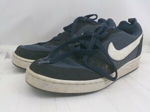 ◇ NIKE ナイキ 844883-402 COURT BOROUGH LOW SL スニーカー シューズ サイズ24.0cm ネイビー ブラック系 レディース P