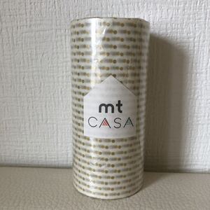 新品 未開封 mt CASA ドットS 金 ゴールド 水玉 100mm×10m カモ井 送料390円～