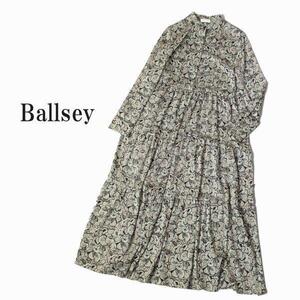 Ballsey 柄 34 XS ワンピース クラウドフラワープリント ティアード