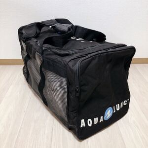 AQUALUNG アクアラング メッシュバッグ 大容量 ブラック ダイビング ボストンバッグ マリンスポーツ 1112E-24