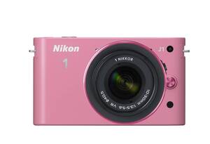 【中古】Nikon ミラーレス一眼カメラ Nikon 1 (ニコンワン) J1 (ジェイワン) 標準ズームレンズキット ピンク N1 J1HLK P