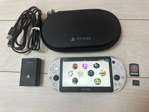 美品 PlayStation Vita PSVITA PCH-2000 ホワイト プレイステーションヴィータ ソニー 動作品 