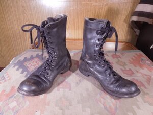 ●62年製ビンテージ●米軍実物●BELLEVILLE SHOEジャンプブーツ黒US9.5N●27.5cm編み上げブーツ