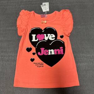 新品JENNIジェニィ　ネオンカラー　フリル袖ノースリーブトップス130 半袖Tシャツ