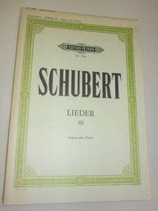 ★希少 SCHUBERT LIEDER 3 シューベルトスコア【即決】