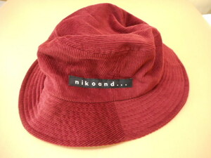 ◆niko and◆ニコアンド◆バケットHAT◆ボルドー◆NH19AW03LG◆未使用◆