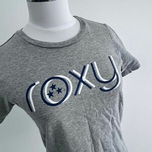 y2k ロキシー　チビT ピチT グレー　半袖Tシャツ トップス　バッグプリント　丸首　T-shirt ROXY ロキシー 61031FH