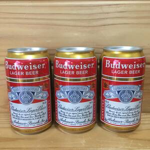 バドワイザー（BUDWEISER）限定缶空き缶3本セット 2006年ゴールド金空缶