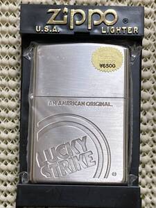 【未使用品！】ZIPPO ジッポーライター LUCKY STRIKE ラッキー ストライク シルバー ケース付