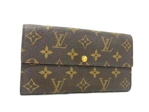 1円 ■美品■ LOUIS VUITTON ヴィトン M61726 モノグラム ポシェットポルトモネクレディ 二つ折り 長財布 ウォレット ブラウン系 FE7101