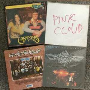 LP　洋楽　4点セット　レコード　カーペンターズ・PINK CLOUD・IAN GILLAN BAND・USA for AFRICA　1A-3-0226-IWA-4