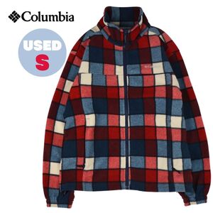 Columbia コロンビア フリースジャケット Buckeye Springs Jacket PM3998 メンズ S チェック柄 フリース 防寒 アウトドア キャンプ 登山