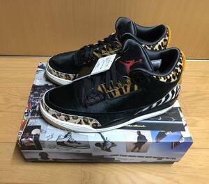 【28cm】NIKE AIR JORDAN 3 RETRO SE ANIMAL BLACK MULTI COLOR DARK MOCHA ROPE アニマル ダーク モカ atmos 限定 ブラック