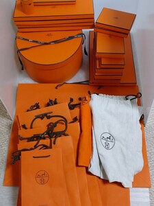 ★大量約45点★ HERMES エルメス バッグ、スカーフ、シューズ、小物用 空箱 紙袋 保存袋 ショッパー オレンジ ボックス