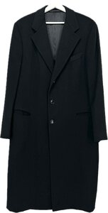 ARMANI COLLEZIONI アルマーニ コレツィオーニ カシミヤ 100% シングル 3B ロング チェスター コート 裏地付 54/XXL 黒 国内正規品