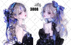 original sticker no.3808 // 人物ステッカー オリジナルステッカー オリジナル人物ステッカー ステッカー 装飾ステッカー cotton melody