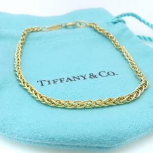 【送料無料】 未使用 Tiffany&Co. ティファニー イエロー ゴールド ロープ ブレスレット 750 K18 HA121