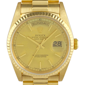 ロレックス ROLEX デイデイト 18238 腕時計 YG 自動巻き シャンパンゴールド メンズ 【中古】