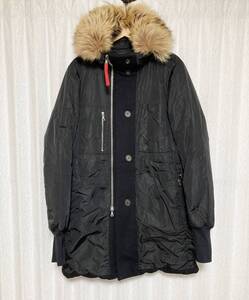 [00s PRADA SPORT] SGV475 PADDED MODS COAT パデッドコート ナイロンモッズコート 46 ブラック イタリア製 アーカイブ プラダスポーツ