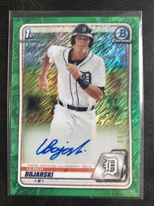 99枚限定 TOPPS MLB 2020 BOWMAN green simmer auto ULRICH BOJARSKI DETROIT TIGERS PROSPECTS プロスペクト 1st bowman