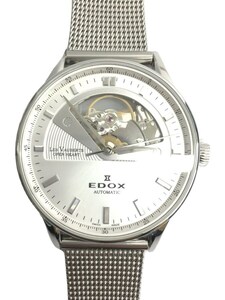 EDOX◆LES VAUBERTS OPEN HEART/自動巻腕時計/アナログ/SLV/SLV