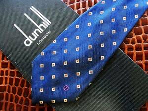 ○E299N●USED並●【ｄunhill】ダンヒル【ロゴ入】ネクタイ★人気の細・ナロータイ