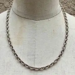 SILVER925 OVAL CHAIN NECKLACE/シルバー/ネックレス