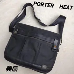 ✨美品✨PORTER　HEAT　ヒート　ショルダーバッグ 黒 多機能