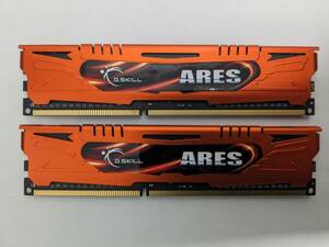 簡易チェック済み デスク用メモリー G.SKILL F3-1600C9D-8GAO DDR3-1600 PC3-12800 4GB×2(計8GB)