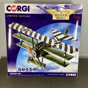 【送料 出品者負担】1/48 CORGI フォッカーDr.1 ドイツ軍航空隊 第6プロシア戦闘飛行隊 ハンス=キルシュタイン少尉機 18年4月仕様