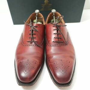 極美品 クロケットアンドジョーンズ CROCKETT&JONES ドレスシューズ/革靴/EDGWARE/ ブラウン 6ハーフE（5236)accaj