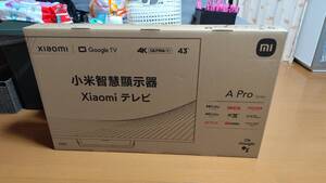 【未使用品】 Xiaomi TV A Pro ブラック R23Z012A [43V型 /Bluetooth対応 /4K対応 /チューナーレス /YouTube対応] 【TVチューナー非搭載】