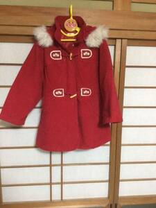 ♪ 子供服 女の子用 フードファー付きジャンパー 130 中古美品