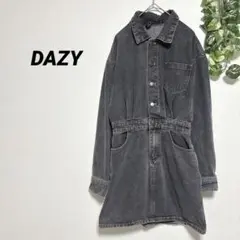 Dazy デニムワンピース　長袖　M ブラック系