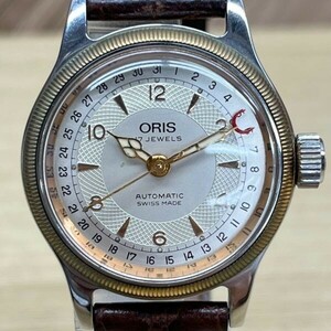 A004-K44-4084 ◎ ORIS オリス 7400B 17石 腕時計 AT 自動巻き レディース SA 574 ポインターデイト 裏スケルトン 稼働品