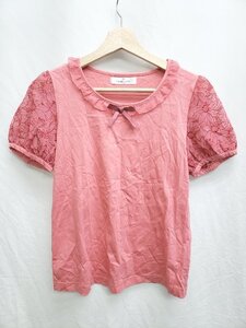 ◇ ⊂ Φ GALLERY VISCONTI ギャラリービスコンティ 半袖 Tシャツ カットソー ピンク系 レディース P