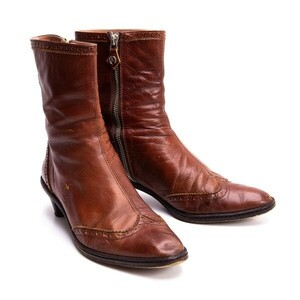 ヴィヴィアンウエストウッドVivienne Westwood サイドジップウイングチップレザーブーツ 茶36(23位)