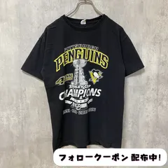 古着 used　Keya USA　PITTSBURGH PENGUINS　半袖プリントTシャツ　黒　アイスホッケー　レトロ