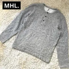 MHL. マーガレットハウエル ウール ニット ポロシャツ ヘンリーネック L