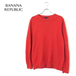 1N1072-F◆ banana republic バナナリパブリック ニット セーター トップス ◆ sizeL コットン100 オレンジ 古着 メンズ 秋冬