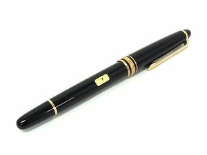 1円 ■新品同様■ MONT BLANC モンブラン マイスターシュテュック ペン先 14K 585 14金 万年筆 筆記用具 ブラック系 FI3604