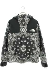 シュプリーム 14AW Bandana Mountain Parka サイズ:M チェッカー柄プルオーバーマウンテンパーカーブルゾン 中古 OM10